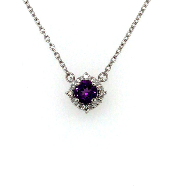 Sterling Silver Amethyst Pendant