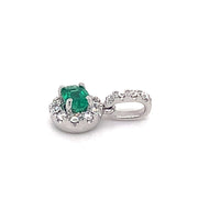 14k Emerald and Diamond Pendant