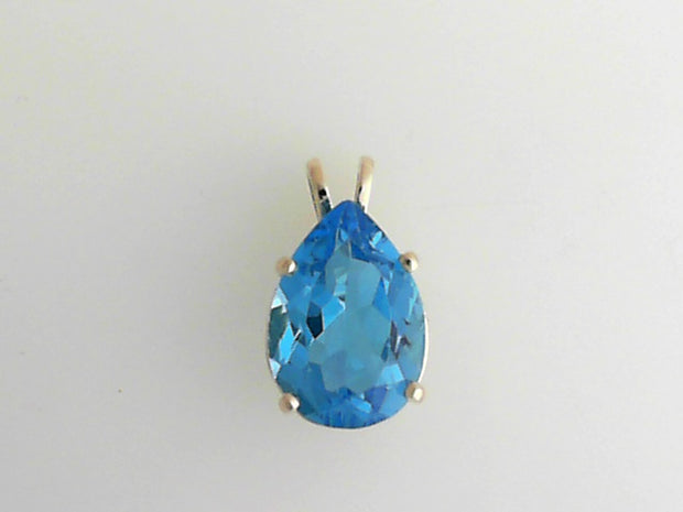 14k yellow gold Blue Topaz Pendants