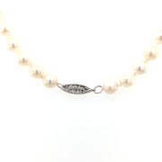 14k White Gold 6-6.5mm Akoya Pearl Strand