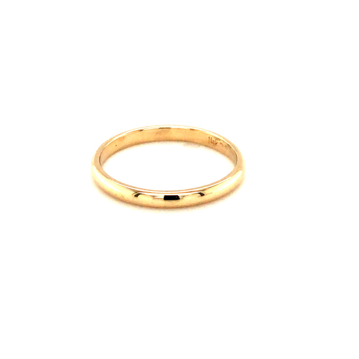 2mm 14kYellow Gold Wedding Band