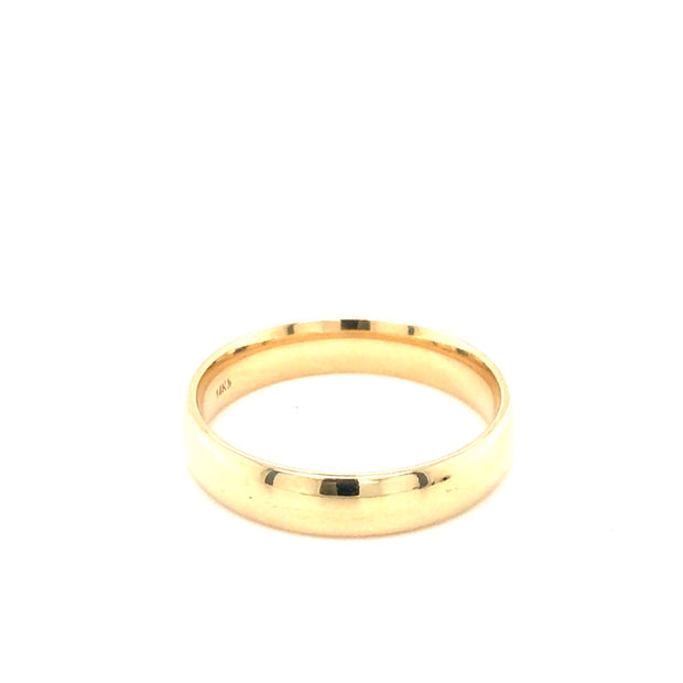 4mm 14K Yellow Gold Comfort Fit Wedding Band