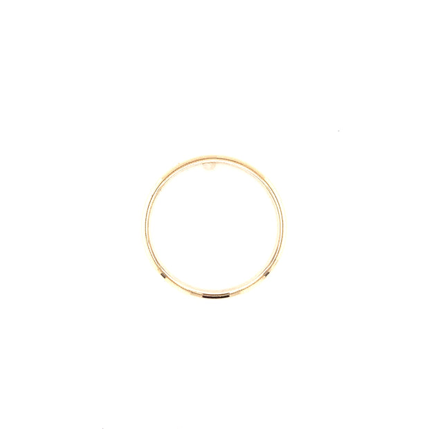 3mm 14k Yellow Gold Milgrain Edged Wedding Band