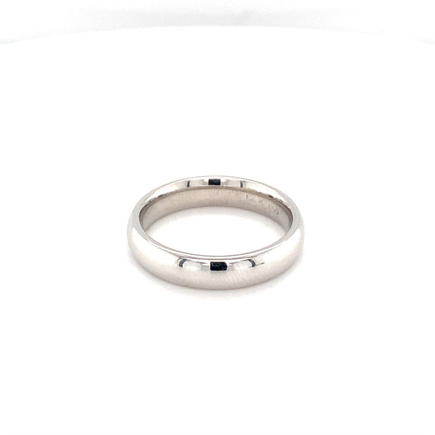 4mm 14k White Gold Cofmort Fit Wedding Band