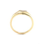 14k Yellow Gold Heart Signet Ring