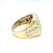 10k Yellow Gold Mens 1.50ctw Diamond Fashion Ring