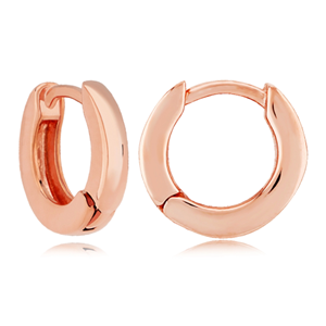 14k Rose Gold Small Hinged Hoop Earrings