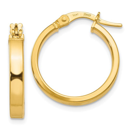 14k Yellow Gold 20mm Hoops