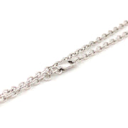 14K White Gold Handmade Rolo Chain