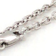 14K White Gold Handmade Rolo Chain