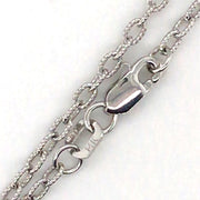 14K White Gold Handmade Rolo Chain