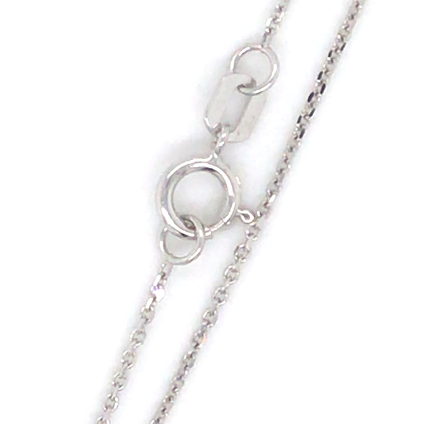 14k White Gold Diamond Cut Cable Chain