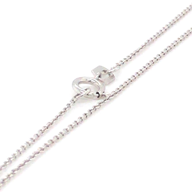 14k White Gold Diamond Cut Cable Chain