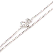 14k White Gold Diamond Cut Cable Chain