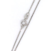 14k White Gold Diamond Cut Cable Chain