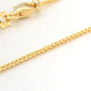 14k Yellow Gold Diamond Cut Round Wheat Chain