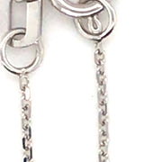 14k White Gold Diamond Cut Cable Chain