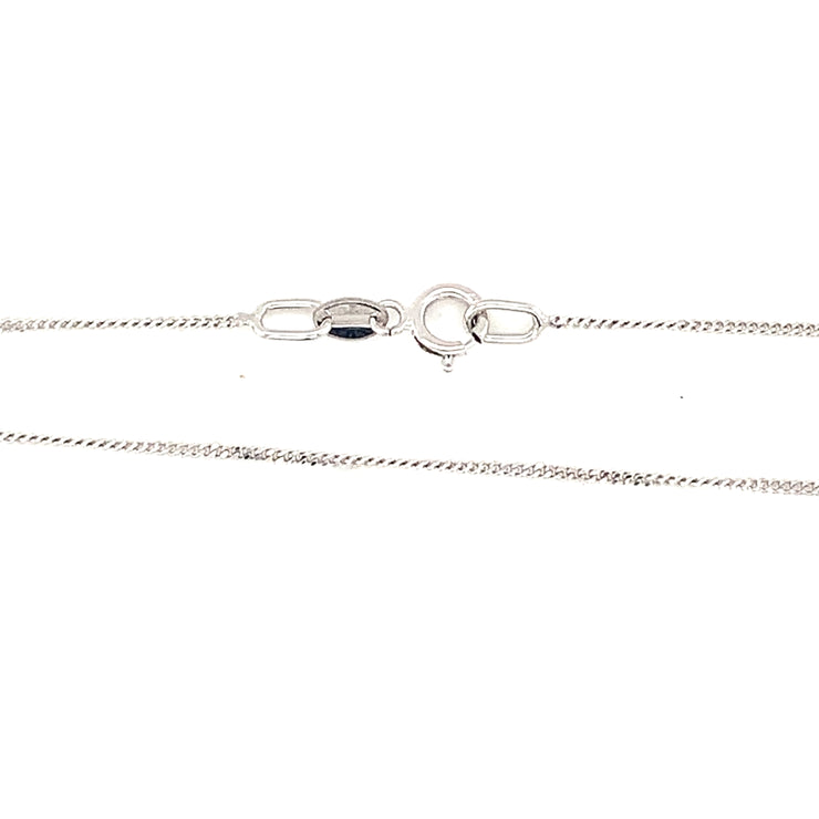 14k White Gold Baby Curb Chain