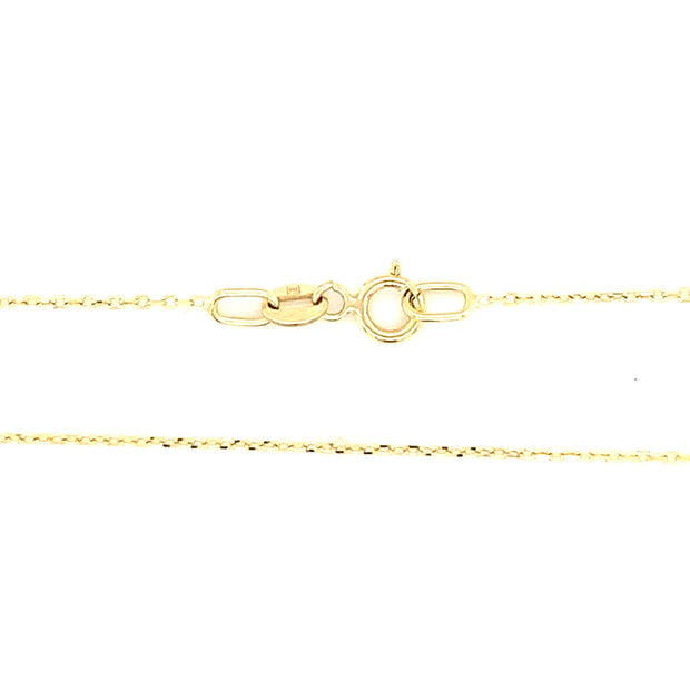 14k Yellow Gold Diamond Cut Cable Chain