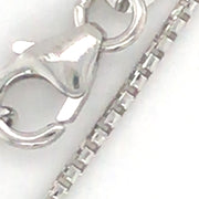 14k White Gold Diamond Cut Round Wheat Chain