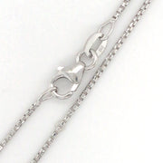 14k White Gold Diamond Cut Round Wheat Chain