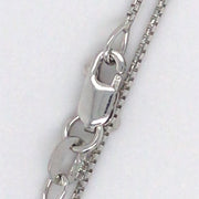 14k White Gold Diamond Cut Round Box Chain