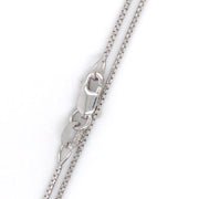 14k White Gold Diamond Cut Round Box Chain