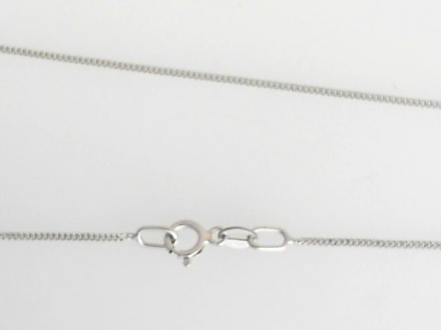 14k White Gold Baby Curb Chain
