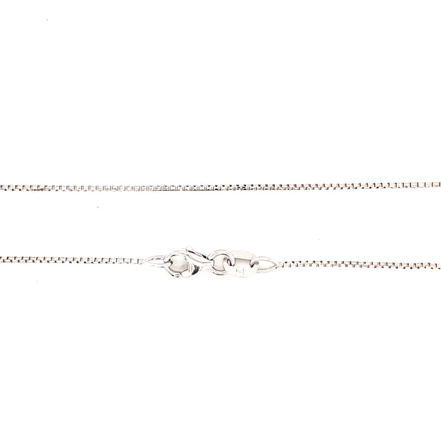 14k White Gold Diamond Cut Round Box Chain