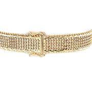 14k Yellow Gold Wide Woven Bracelet