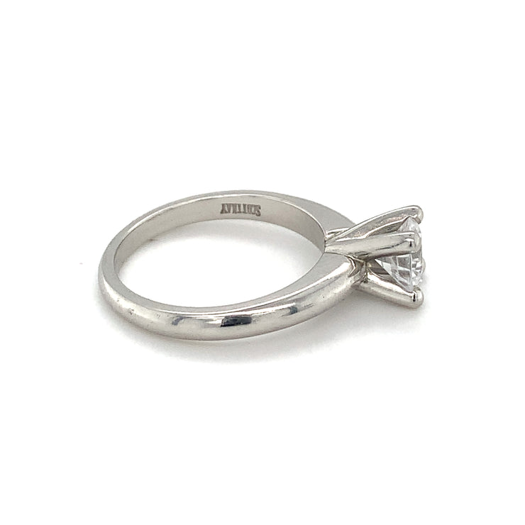 Platinum Solitaire Semi Mount Ring