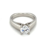 Platinum Solitaire Semi Mount Ring