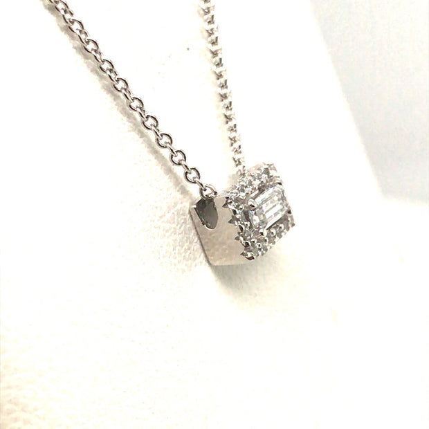 Simulated Diamond Pendant