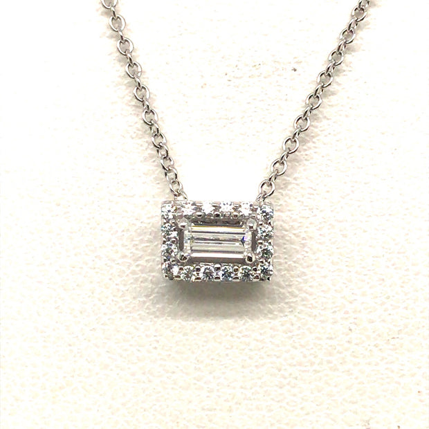 Simulated Diamond Pendant