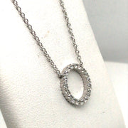 Simulated Diamond Circle Pendant