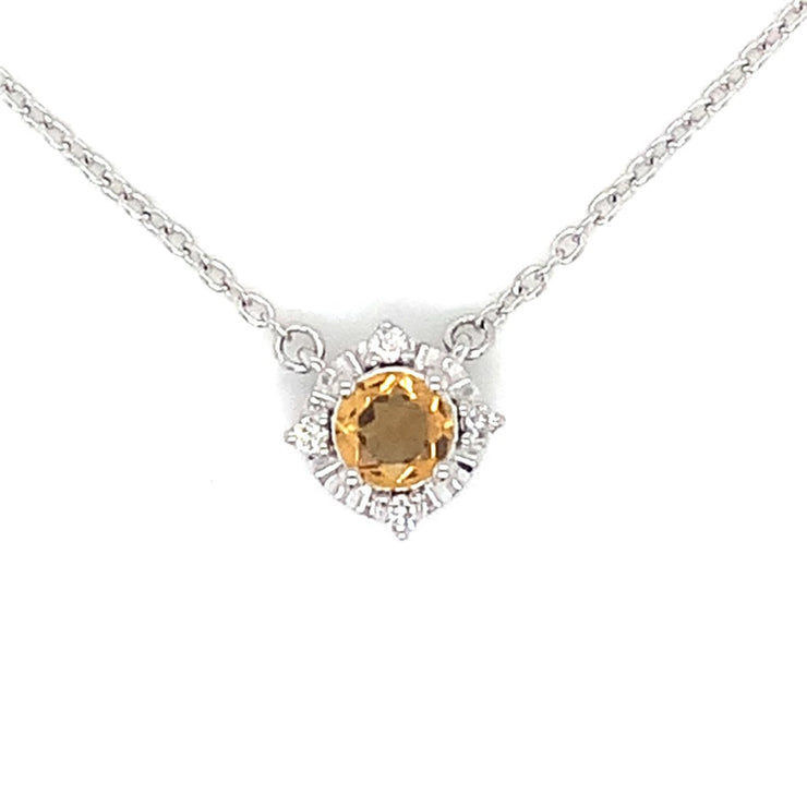 Sterling Silver Citrine Necklace