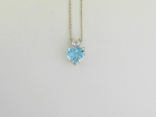 Sterling Silver Sky Blue Heart