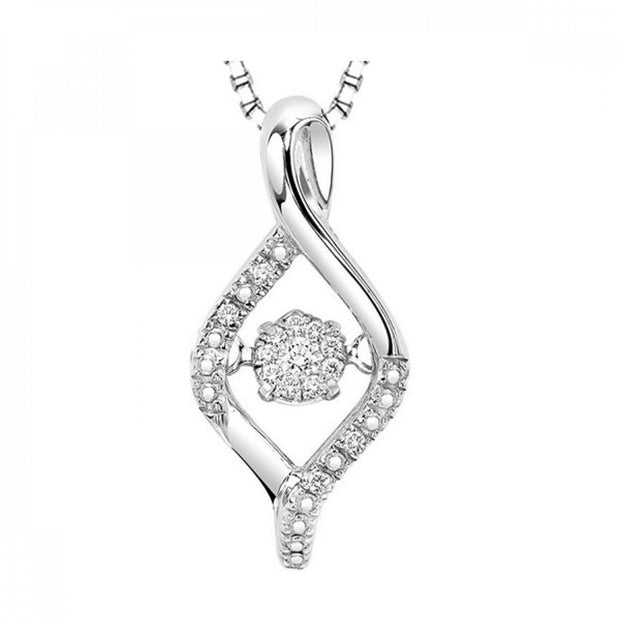 Sterling Slver Diamond Necklace