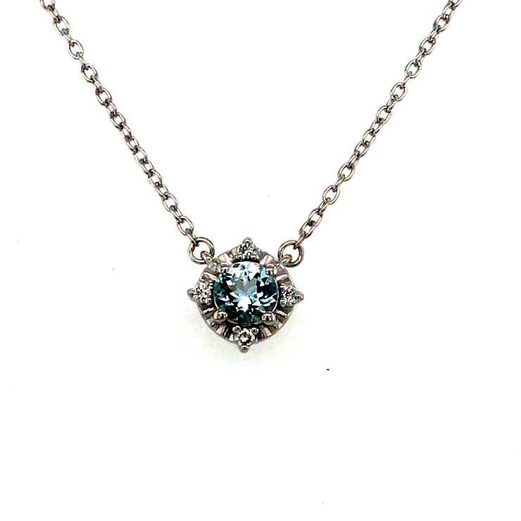 Sterling Silver Aquamarine Necklace