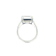 Simulated Diamond Ring with Emerald Cut Stone