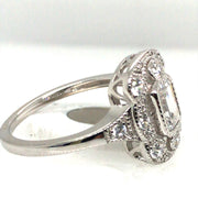 Simulated Diamond Vintage Style Ring