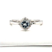 Sterling Silver Aquamarine Ring