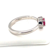 Sterling Silver Lab Ruby Ring