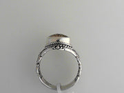 White Sterling Silver Mystic Quartz Sz8