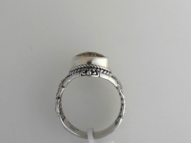White Sterling Silver Mystic Quartz Sz8