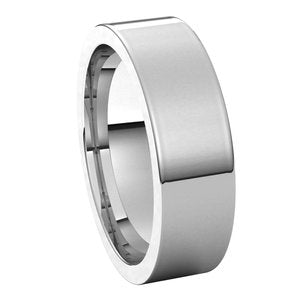 Platinum 6 mm Flat Comfort Fit Band Size 10