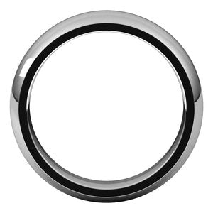 14K White 6 mm Half Round Comfort Fit Band Size 10