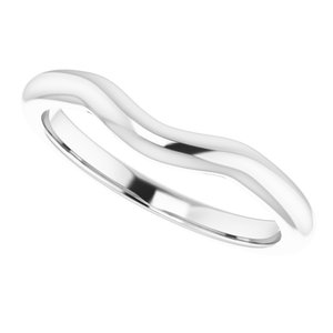 14K White Band for 8 mm Round Ring