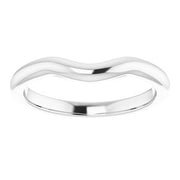 14K White Band for 8 mm Round Ring