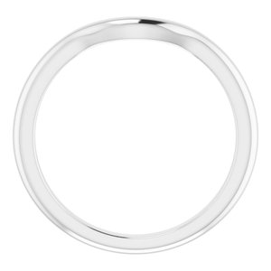 14K White Band for 8 mm Round Ring
